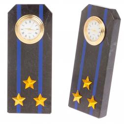 Часы &amp;quot;Погон полковник Авиации ВМФ&amp;quot; из змеевика