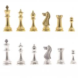 Шахматы из камня &amp;quot;Стаунтон&amp;quot; доска 47х47 см фигуры металлические