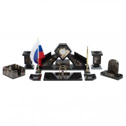 Письменный набор &amp;quot;Алмаз&amp;quot; из камня конгломерат