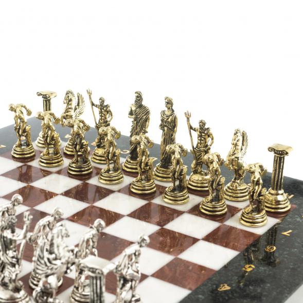 Шахматы &amp;quot;Олимпийские игры&amp;quot; доска 28х28 см лемезит мрамор 122690