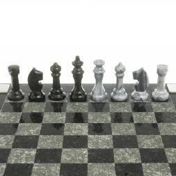 Шахматы с гравировкой &amp;quot;Турнирные&amp;quot; доска 36х36 см змеевик мрамор
