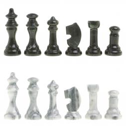 Шахматы с гравировкой &amp;quot;Турнирные&amp;quot; доска 36х36 см змеевик мрамор