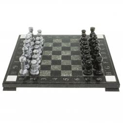 Шахматы с гравировкой &amp;quot;Турнирные&amp;quot; доска 36х36 см змеевик мрамор