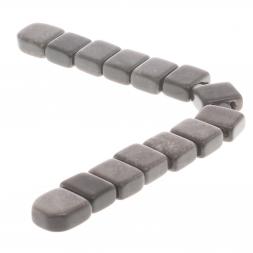 Четки из камня серый обсидиан 14 зерен