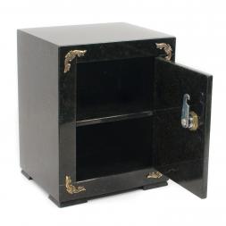 Сейф средний камень змеевик черный 19х16х24 см