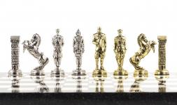 Подарочные шахматы "Великая Отечественная война" доска 44х44 см камень мрамор