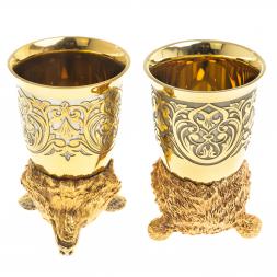 Стопки перевертыши &amp;quot;Медведь&amp;quot; 60 мл 2 шт Златоуст