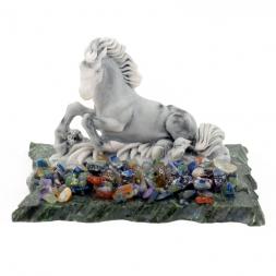 Сувенир из мрамолита &amp;quot;Лежащая лошадка&amp;quot;