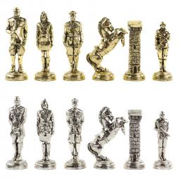 Шахматы эксклюзивные &amp;quot;Великая Отечественная война&amp;quot; доска 44х44 см из камня лемезит