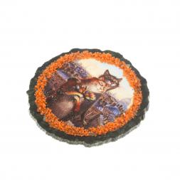 Магнит "Парочка котиков" на змеевике