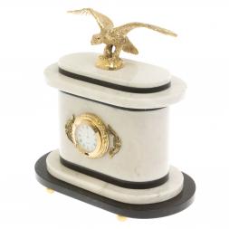 Часы "Орел" мрамор бронза