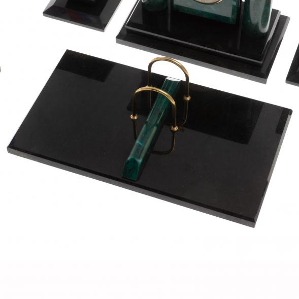 Настольный набор &amp;quot;Лев&amp;quot; из змеевика 129933