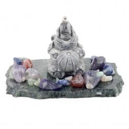 Сувенир из мрамолита "Слоник с мячом"