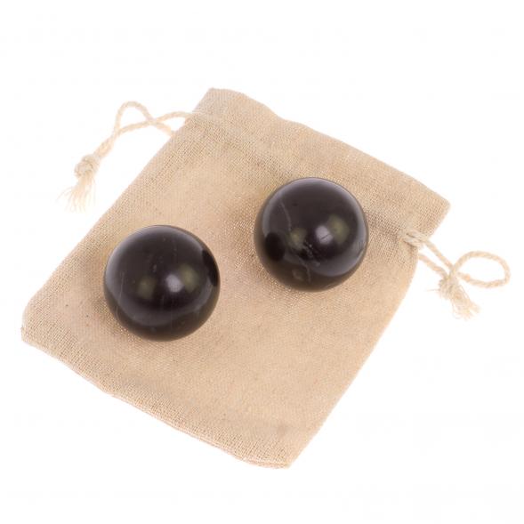 Шары для массажа 3,5 см из черного мрамора 126111