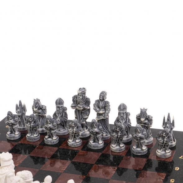 Шахматы &amp;quot;Средневековье&amp;quot; доска 40х40 см лемезит змеевик 126494