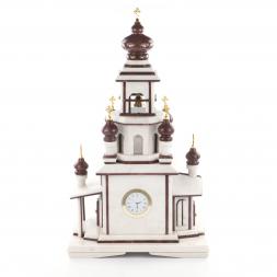 Часы интерьерные "Храм" камень мрамор лемезит