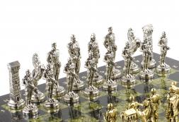 Шахматы "Великая Отечественная война" 44х44 см камень змеевик