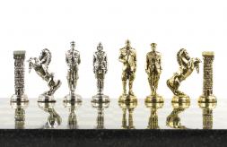 Шахматы "Великая Отечественная война" 44х44 см камень змеевик