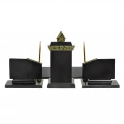 Настольный набор с символикой России камень змеевик