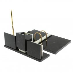 Письменный набор &amp;quot;Менеджер&amp;quot; из мрамора и змеевика