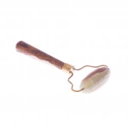 Массажер роллер из натурального камня оникс 14,5х7,5х2,5 см