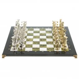 Шахматы &amp;quot;Олимпийские игры&amp;quot; доска 44х44 см мрамор змеевик фигуры металлические