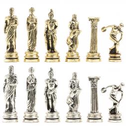 Шахматы &amp;quot;Олимпийские игры&amp;quot; доска 44х44 см мрамор змеевик фигуры металлические