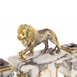 Письменный прибор &amp;quot;Лев с шаром&amp;quot; камень мрамор