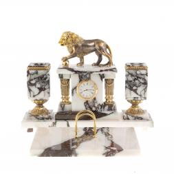 Письменный прибор &amp;quot;Лев с шаром&amp;quot; камень мрамор