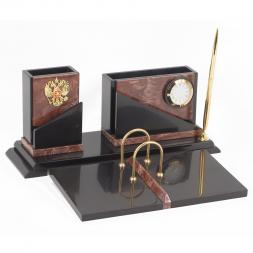 Настольный набор "Кремлевский" камень лемезит долерит