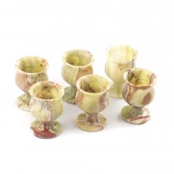 Набор рюмок для водки из оникса 6 штук 40 мл в коробке 5,0х7,3 см