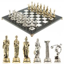 Шахматы "Олимпийские игры" доска 44х44 см мрамор фигуры металлические