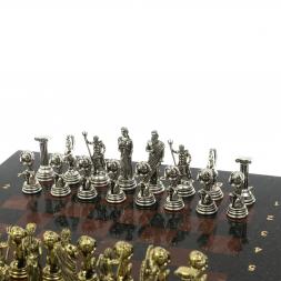 Шахматы &amp;quot;Атлас&amp;quot; доска 28х28 см из камня лемезит змеевик