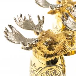 Стопки перевертыши "Лось" 70 мл 3 шт Златоуст