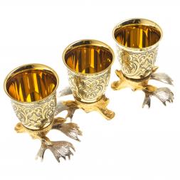 Стопки перевертыши "Лось" 70 мл 3 шт Златоуст