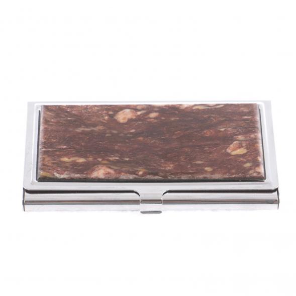 Карманная визитница из камня авантюрин 124613