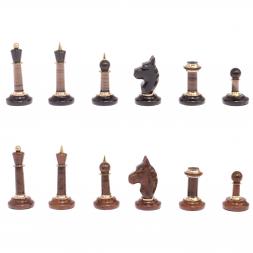 Шахматы из камня обсидиан &amp;quot;Классические&amp;quot; доска 40х40 см