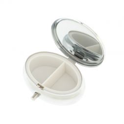 Таблетница овальная на 2 отделения камень змеевик 5,5х4,5х2 см