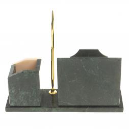 Настольная визитница &amp;quot;Щит&amp;quot; из мрамора