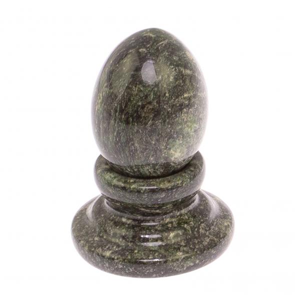 Сувенир яйцо на подставке из темно-зеленого змеевика 125208