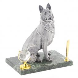 Подставка под ручку &amp;quot;Овчарка&amp;quot; змеевик мрамолит