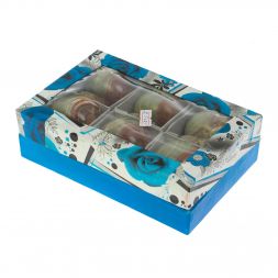 Набор больших рюмок 6 шт из оникса 6х6х6 см в коробке (2,5х2,5)