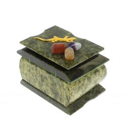 Шкатулка &amp;quot;Оригинал&amp;quot; малая из змеевика без зеркала 9,5х7х7 см