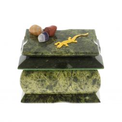 Шкатулка &amp;quot;Оригинал&amp;quot; малая из змеевика без зеркала 9,5х7х7 см