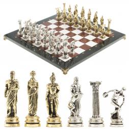 Шахматы "Олимпийские игры" доска 44х44 см мрамор лемезит фигуры металлические