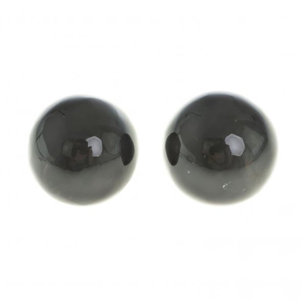Шары массажные 3,1-3,5 см из черного обсидиана пара 121992