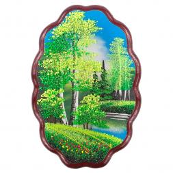 Панно овальное &amp;quot;Лето&amp;quot; 25х16 см каменная крошка