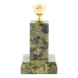 Подсвечник церковный из натурального змеевика "Столбик" 4,5х4,5х7,5 см