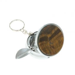 Пепельница карманная камень тигровый глаз 5х5,5х2 см