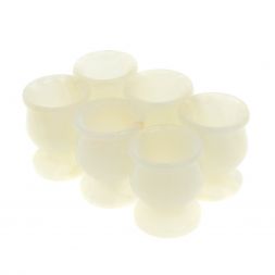 Набор рюмок из белого оникса 4х5 см 6 шт в футляре (1,5х2)